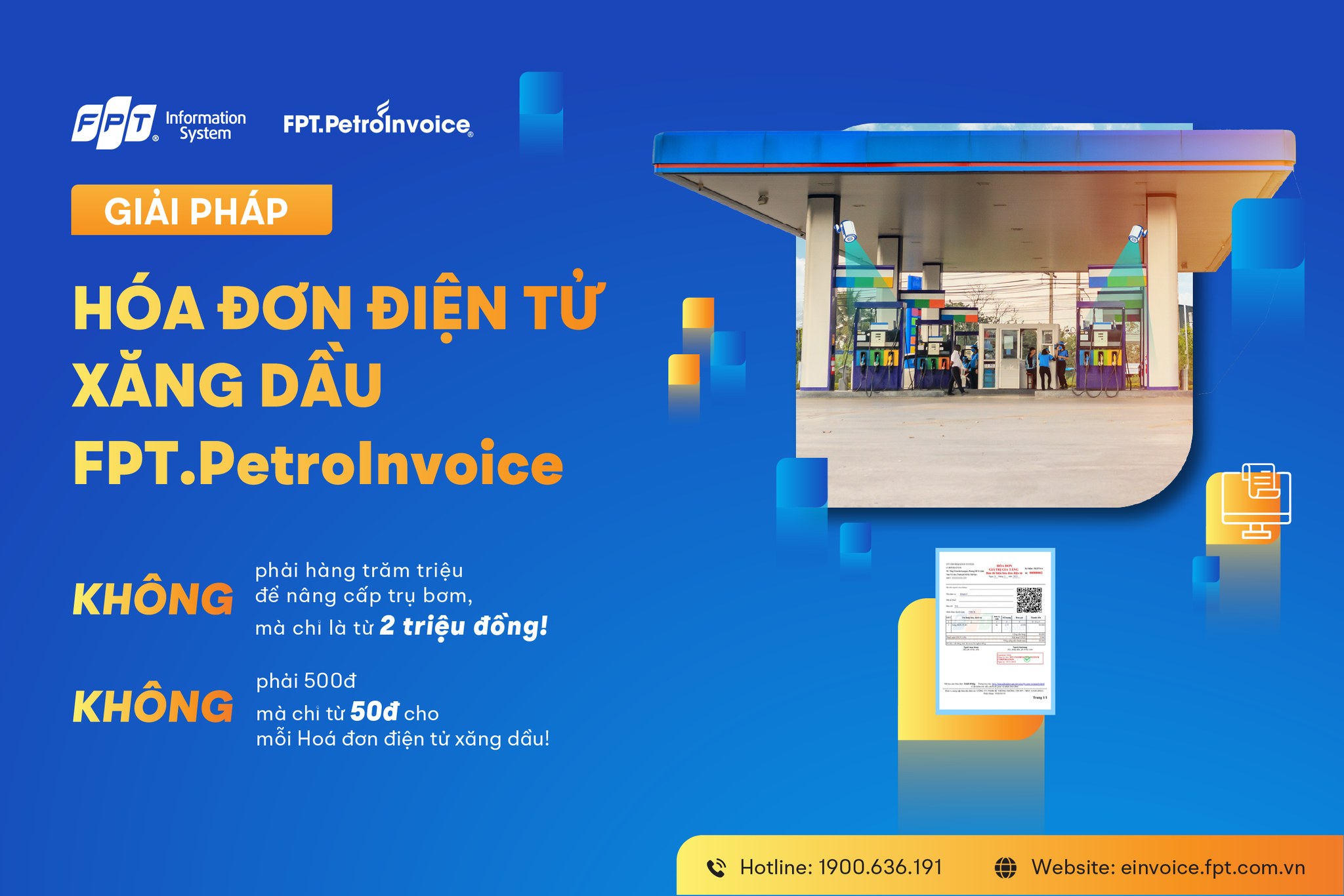 hoa don dien tu cho nganh xang dau