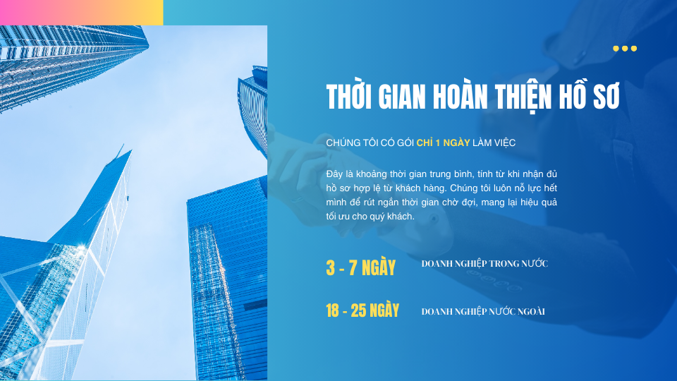 thời gian thành lập công ty