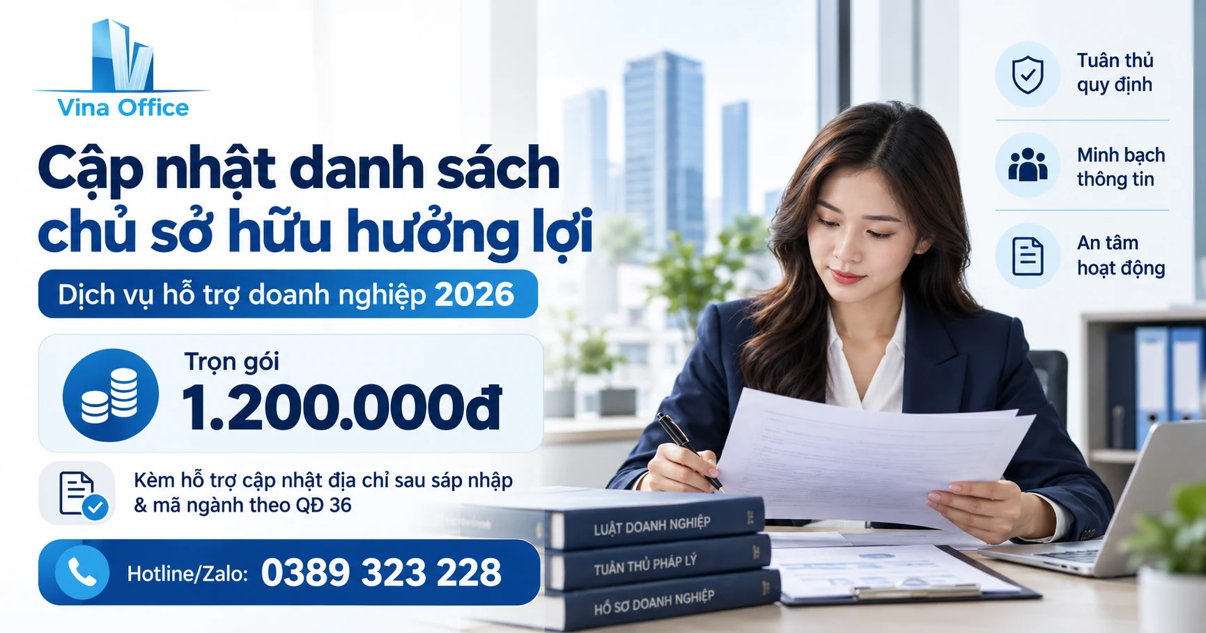 Dịch vụ cập nhật danh sách chủ sở hữu hưởng lợi 2026 - Vina Office